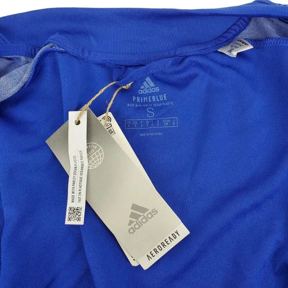 ADIDAS Jacket CONDIVO 21 Mens Small Blue Full Zip Soccer Activewear PRIMEBLUE